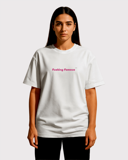 Pink Anarchy Bunny Tee F|F White